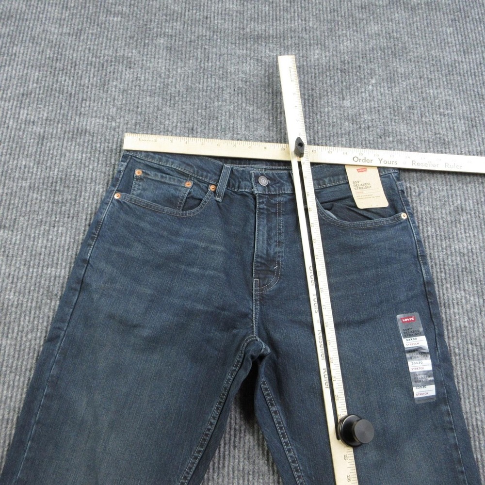 Levi's 559 Jeans Mens 33x30 Blue Relaxed Straight Stretch Classic 35x29.5* NWT - Picture 4 of 16